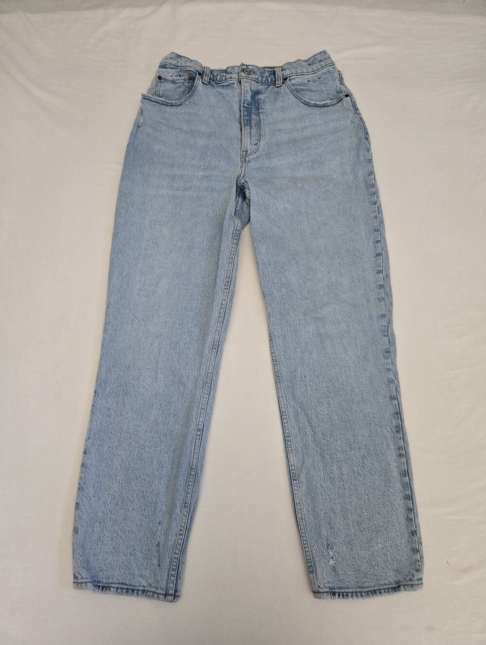 Abercrombie & Fitch 90s Straight Ultra High Rise Jeans Curve Love Blue 14 32